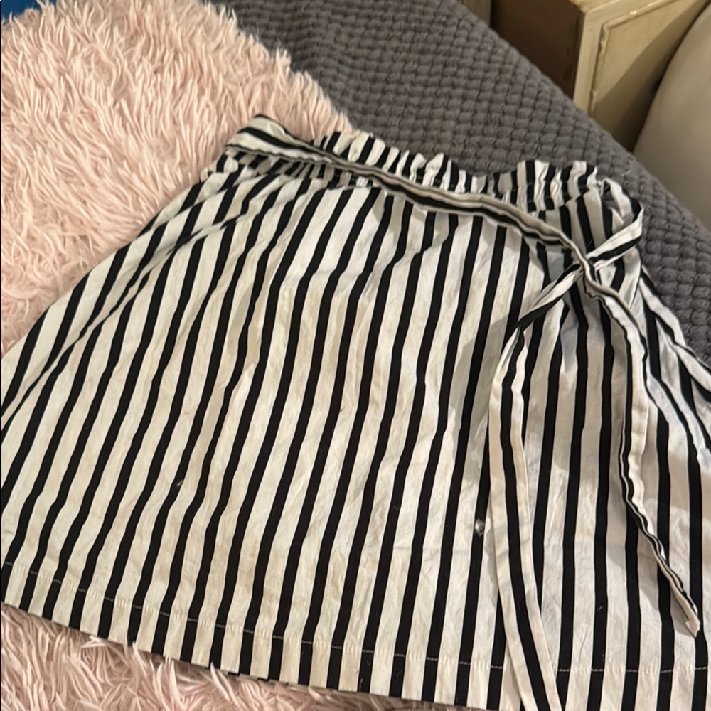 Striped Black and White Women's Skirt